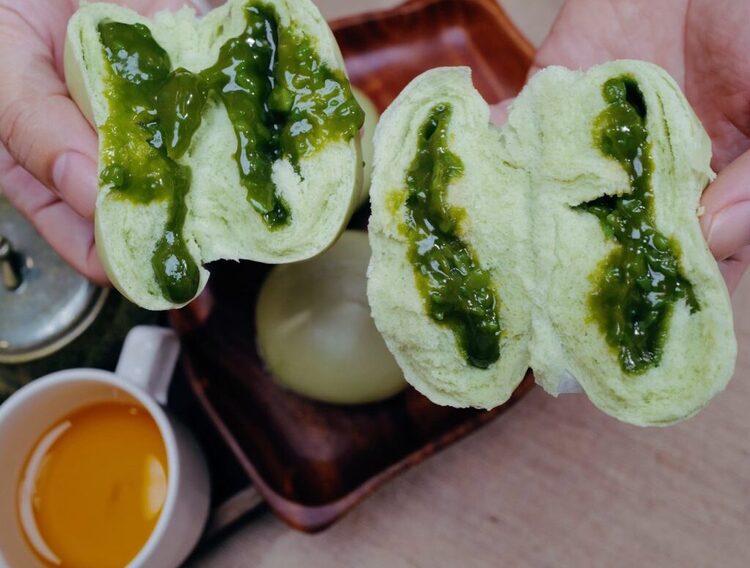 Các bước làm bánh bao nhân matcha