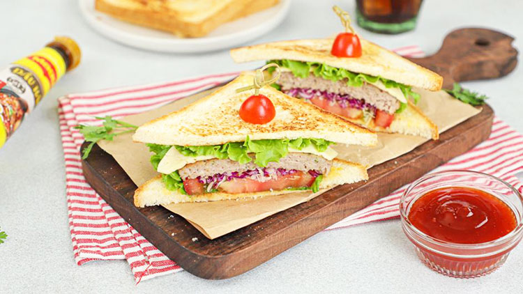 Cách làm bánh mì sandwich kẹp thịt bò thơm ngon đơn giản