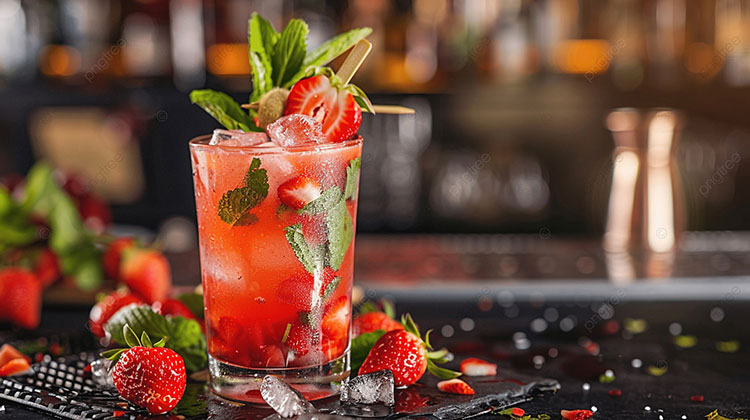 Các bước cách làm Mojito dâu tây