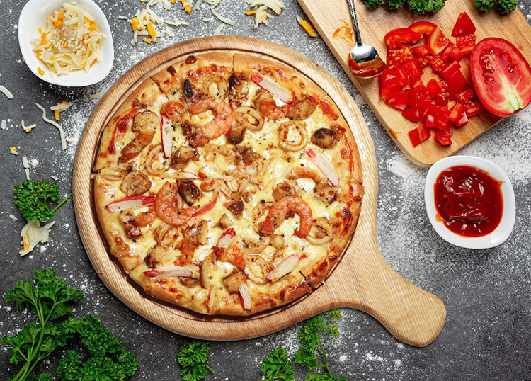 Hướng dẫn các bước làm bánh pizza hải sản