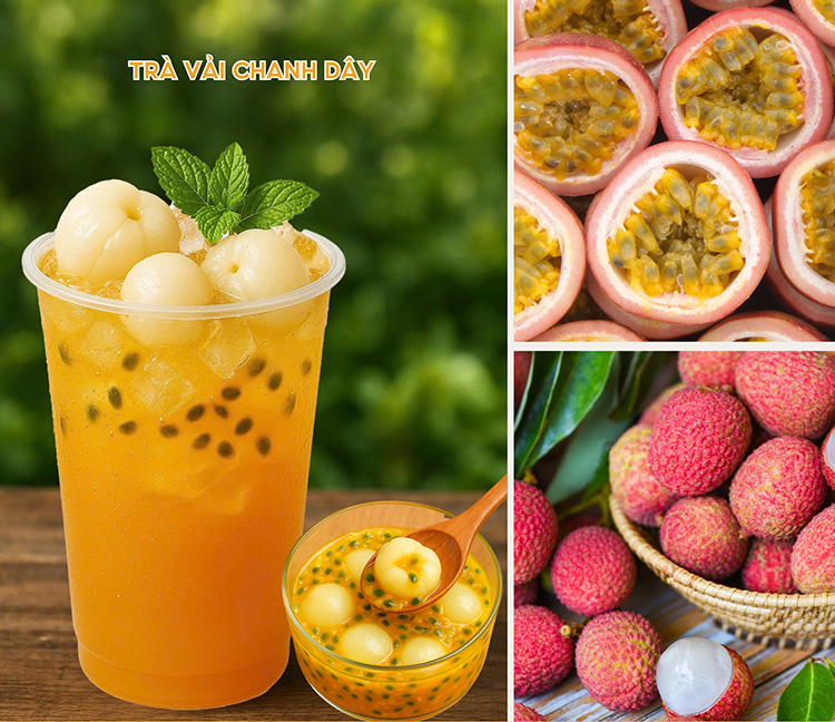 Các bước cách làm trà vải chanh dây