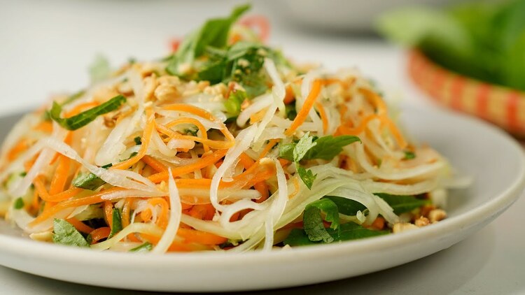 Các bước cách làm nộm đu đủ miền Bắc