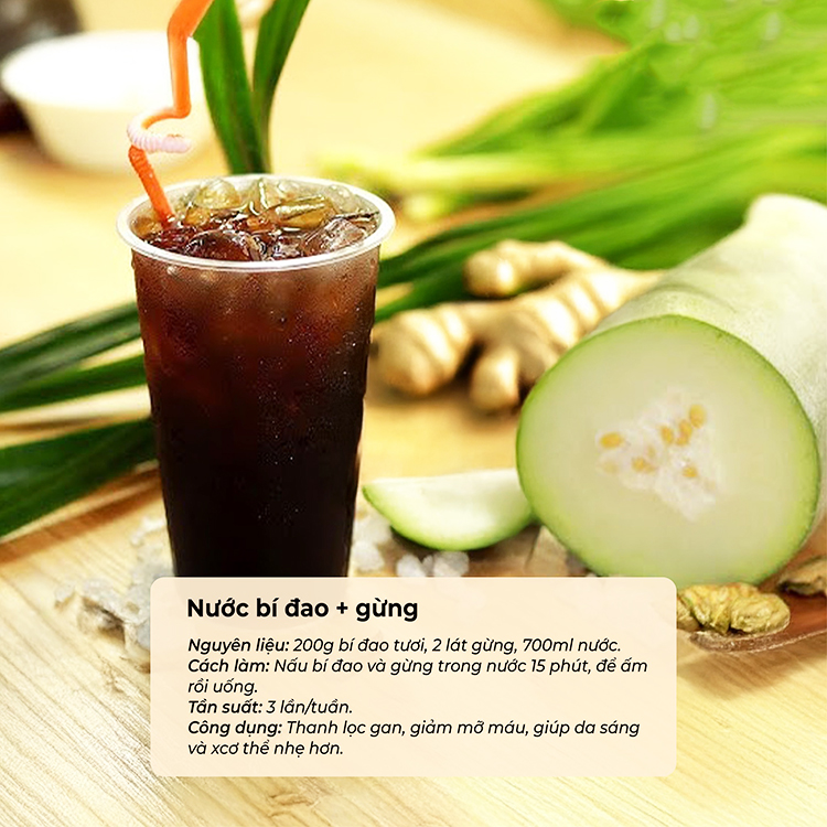 Cách nấu nước bí đao gừng giảm cân tại nhà đơn giản, hiệu quả