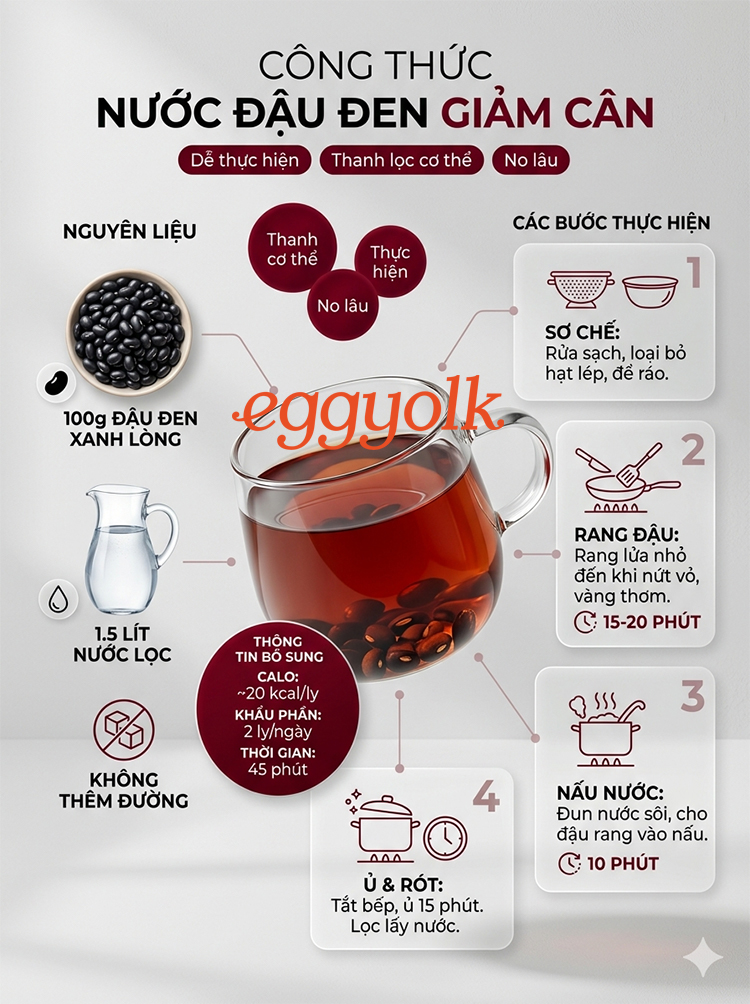 Công thức nấu nước đậu đen giảm cân hiệu quả