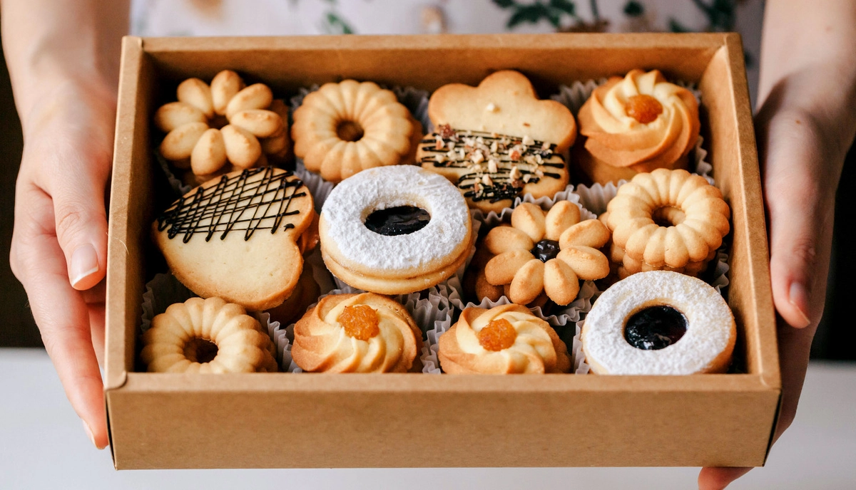 phục vụ cafe trứng với bánh quy bơ