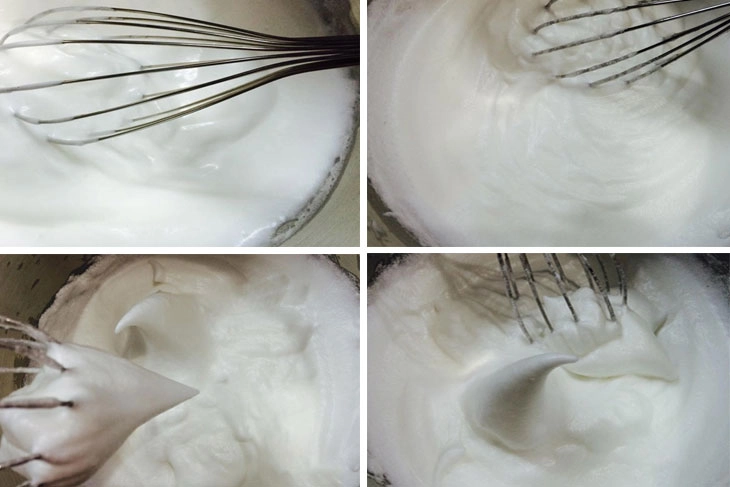 đánh bông lòng đỏ trứng với phới cầm tay