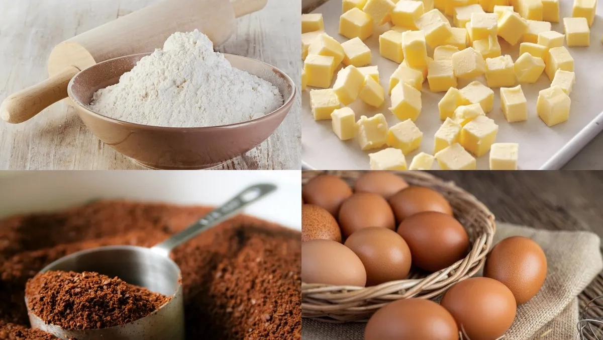 cà phê trứng rắc cacao kèm bánh quy bơ