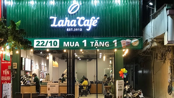 menu best seller Laha Cafe hiển thị rõ ràng