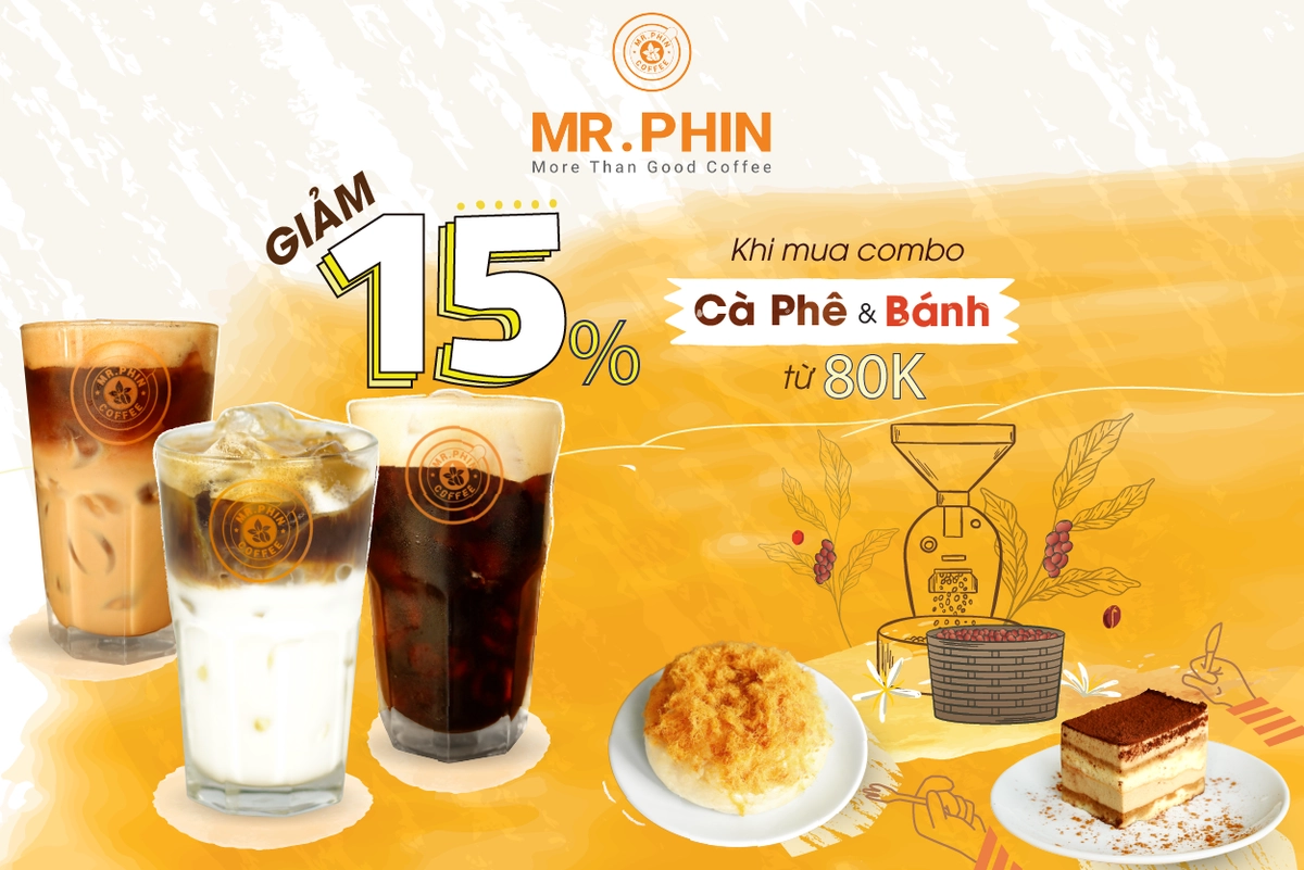 Combo cà phê trứng và bánh giảm giá hấp dẫn