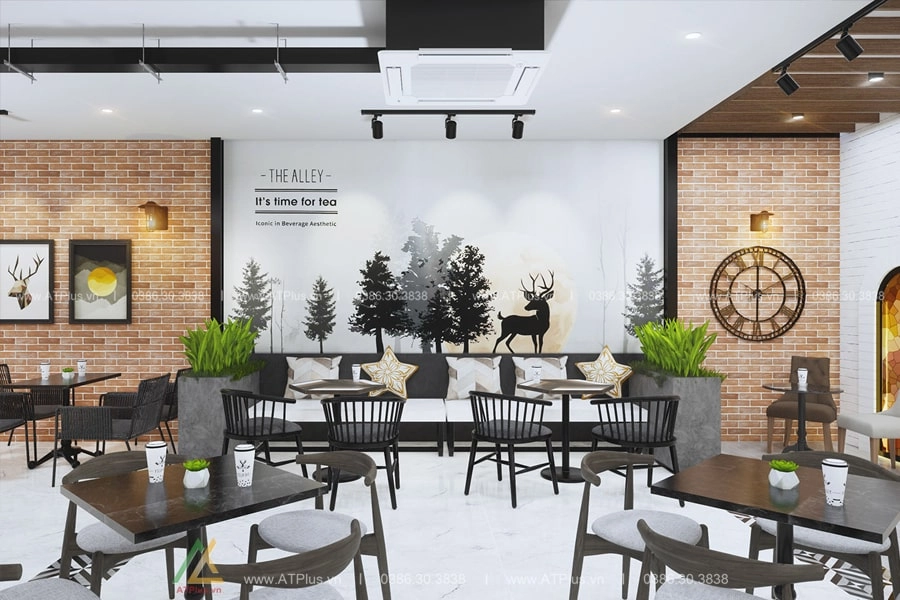 không gian quán chuẩn nhận diện Cafe VIP