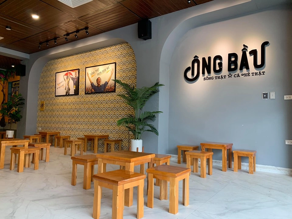 khu pha che chuan hoa cua Cafe Ông Bầu