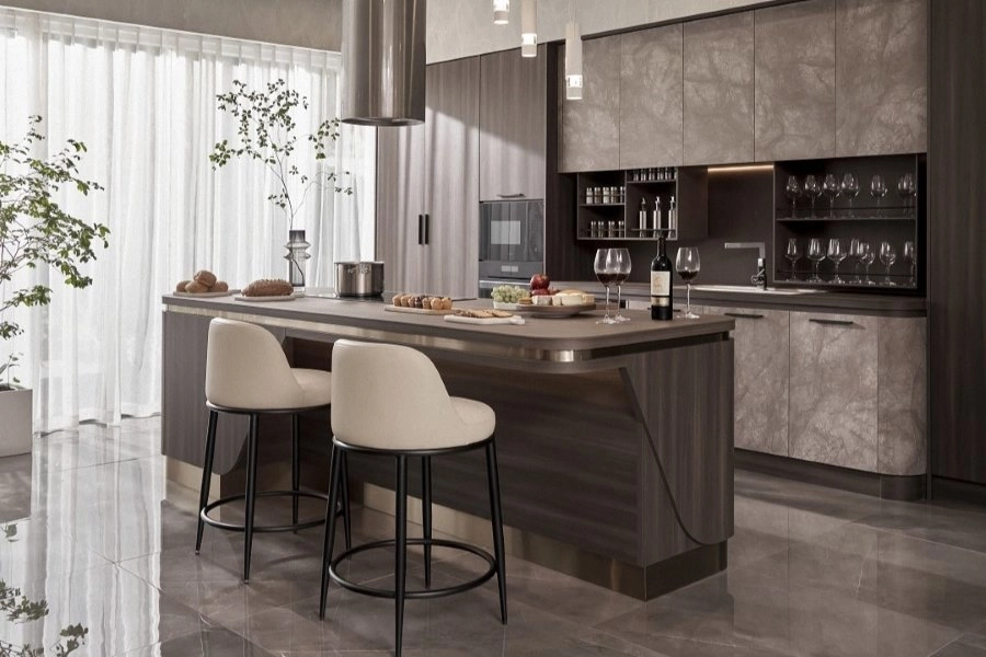 mặt bằng Laha Cafe với layout quầy bar tối ưu