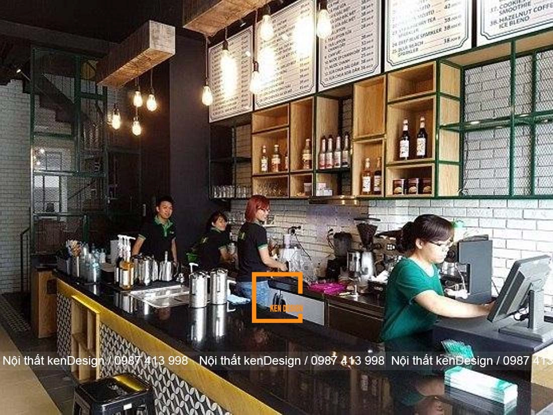 quầy thu ngân Cà phê Gạch với màn hình POS