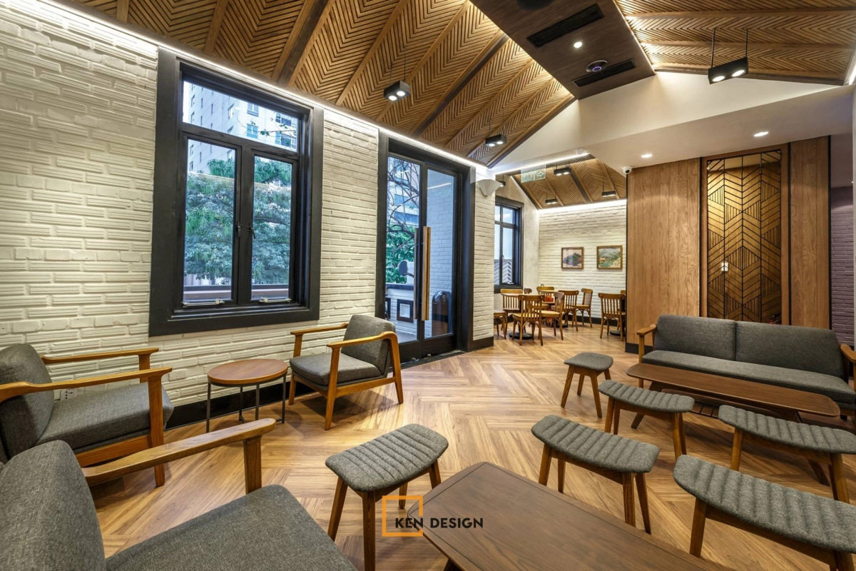 thiết kế nội thất ấm cúng tại Laha Coffee