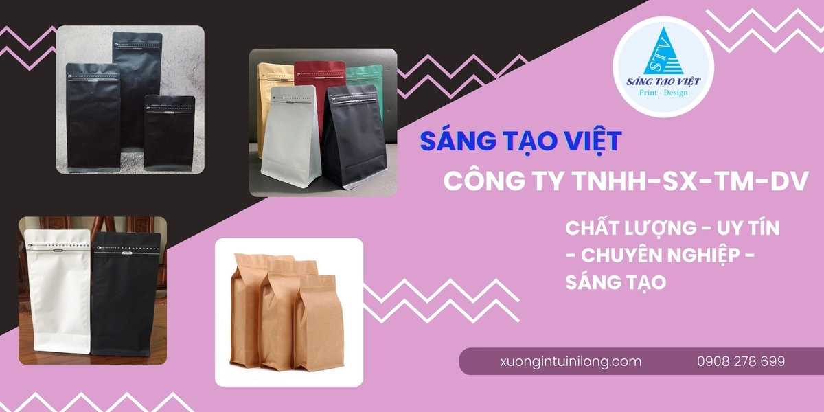 bao bì cà phê túi zip van một chiều
