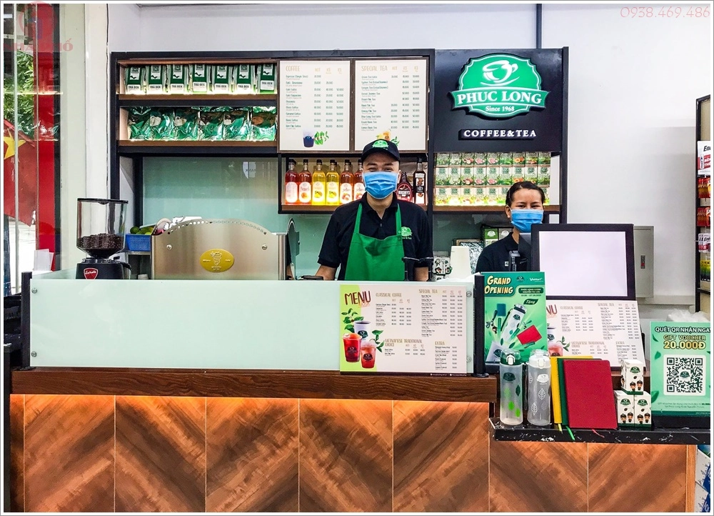 Ba mô hình Phê La kiosk tiêu chuẩn flagship