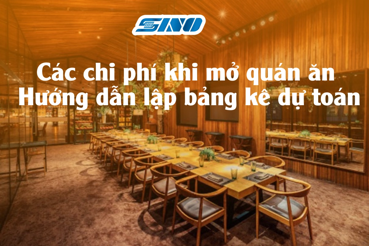 bảng dự toán chi phí mở quán take away