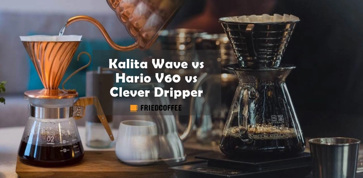 Bộ Hario V60 và Kalita Wave cạnh nhau