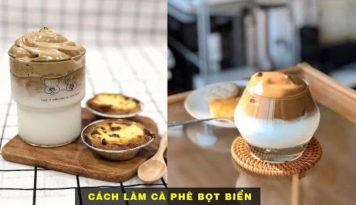 Cà phê Dalgona bọt mịn cùng máy đánh trứng cầm tay