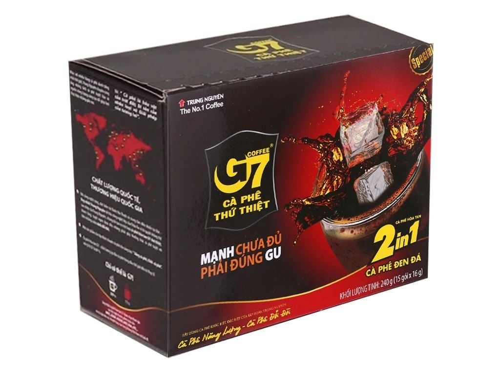 Các gói G7 3in1 và 2in1 xếp cạnh nhau