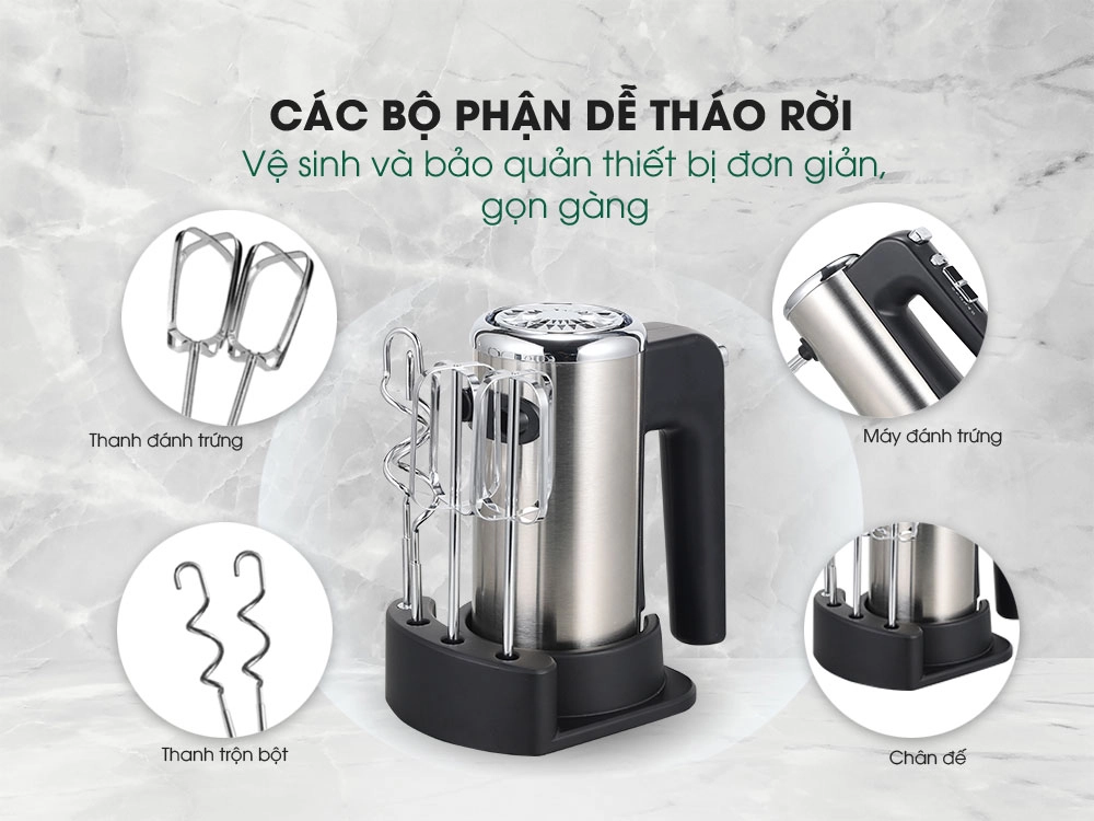 dụng cụ phin inox và máy đánh trứng cầm tay