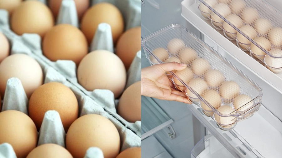 hũ kem trứng bảo quản trong tủ lạnh gia đình
