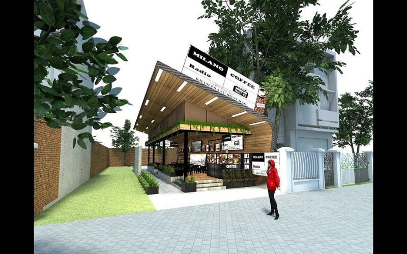 màn hình POS Milano Coffee và dashboard bán hàng