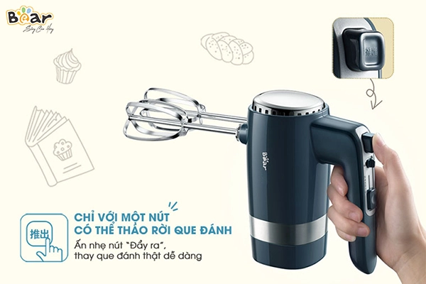 Máy đánh trứng cầm tay tô inox và phin