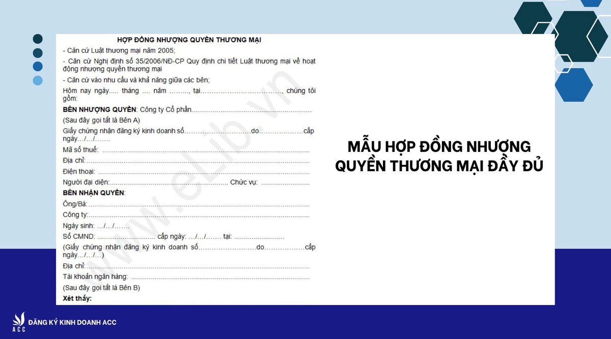 rà soát hợp đồng nhượng quyền cà phê chi tiết