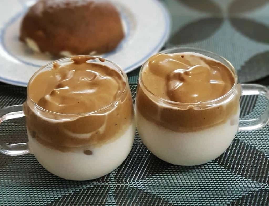 Thẻ công thức cà phê trứng ghi rõ tỉ lệ