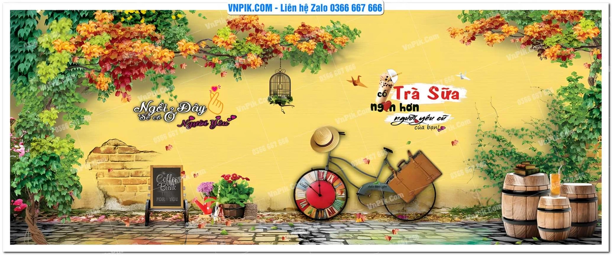 Trang trí cà phê trứng nướng phong cách quán