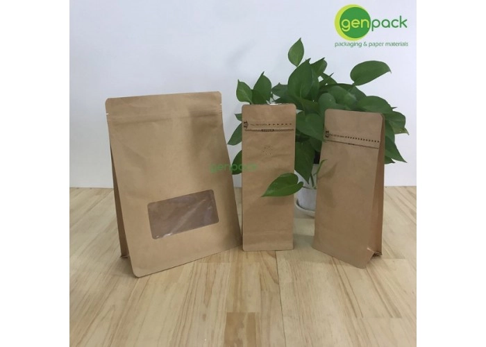 túi cà phê có van một chiều zip kín