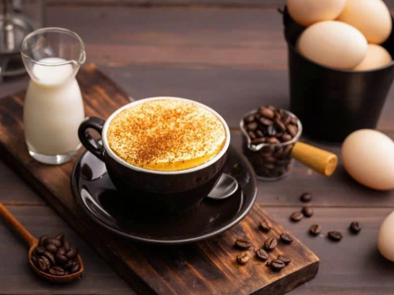 từng bước pha cà phê trứng chuẩn tại nhà